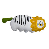 Kawaii and Novelty Tiger-Shaped White Cotton Cute Trow Pillow For Bed, Sofa